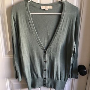 Women’s Medium olive colored Loft Cardigan